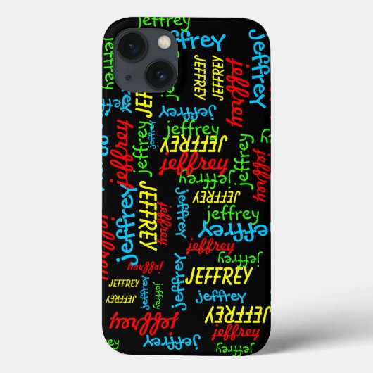 Herhalende Names Black Background, FUN, Case-Mate iPhone Case (Achterkant)