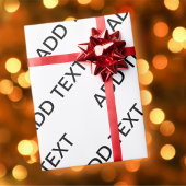  Herhalende Tekst Modern Wit & Zwart Cadeaupapier