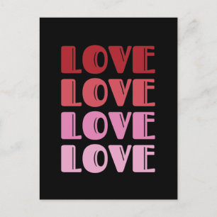 Herhalende Tekst Valentijnsdag Ik Hou van Jou Briefkaart