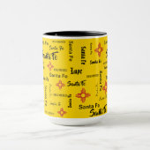 Herhalende woorden x 2 plus Jouw naam Santa Fe NM Mok (Midden)