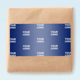 Herhalende zakelijke Logo Navy Blue Gradient Etiket