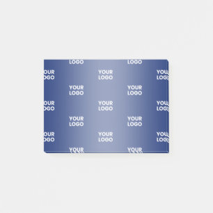 Herhalende zakelijke Logo Navy Blue Gradient Post-it® Notes