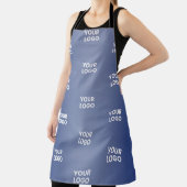 Herhalende zakelijke Logo | Navy Blue Gradient Schort (Insitu)