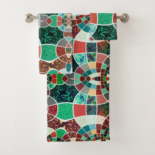 Herhaling van afbeeldingen met een licht fractaal bad handdoek (Insitu)