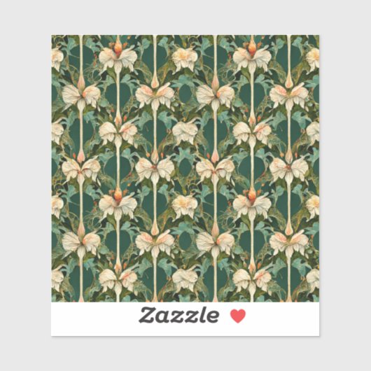 Herhaling van botanische patronen sticker (Vel)