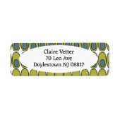 Herhaling van Olijfgroene en grijze ovalen Etiket (Voorkant)