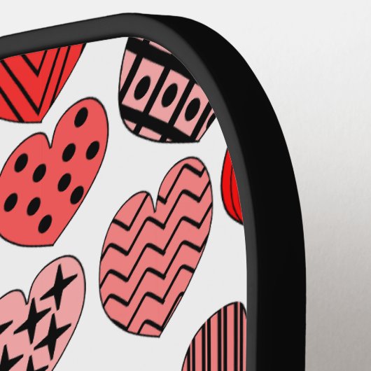 Herhalingsharten Pickleball Paddle (Links Detail)