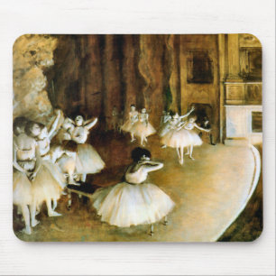Herhoren van een ballet op het podium - Degas Muismat