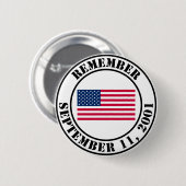 Herinner 9/11 ronde button 5,7 cm (Voorkant /achterkant)