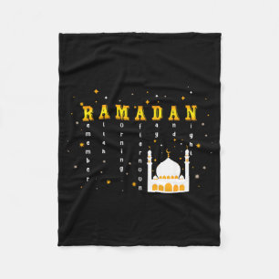 Herinner Allah Ramadan Mubarak Kareem Fleece Deken
