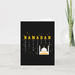 Herinner Allah Ramadan Mubarak Kareem Kaart