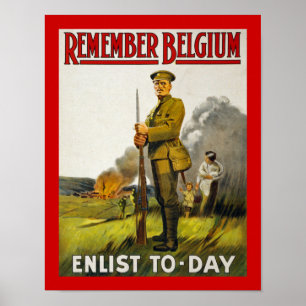 Herinner België (canvas) Poster