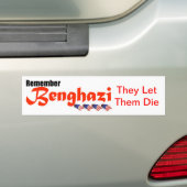 Herinner Benghazi Bumpersticker (Op auto)