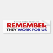HERINNER DAT ZE VOOR ONS WERKEN BUMPERSTICKER (Voorkant)