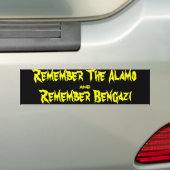 Herinner de Alamo en herinner Benghazi Bumpersticker (Op auto)