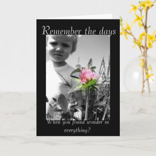 Herinner de dagen kaart (Gele Bloem)