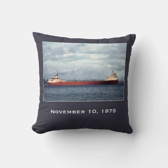 Herinner de Edmund Fitzgerald Kussen (Voorkant)