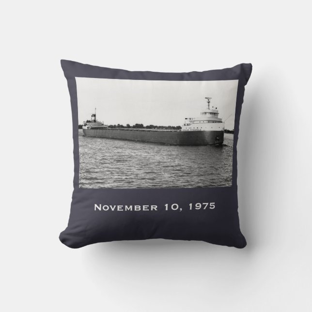 Herinner de Edmund Fitzgerald Kussen (Voorkant)