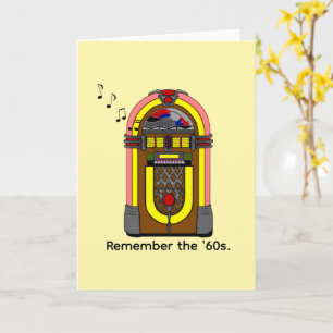 Herinner de jaren '60 en jukeboxmuziek. kaart
