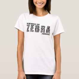 HERINNER DE ZEBRA-/ZELDZAME ZIEKTE (OPTIONEEL AANG T-SHIRT