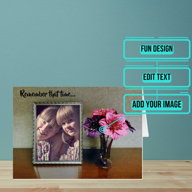 Herinner die Kaart van Tijd: het Lijst van het Afb (Share an important memory by placing it on the front of this customizable card. )