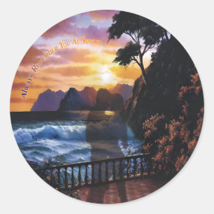 herinner je altijd bij suns Classic Ronde Stickers