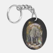 Herinner je Black Rhino Sleutelhanger (Voorkant Links)
