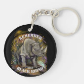 Herinner je Black Rhino Sleutelhanger (Achterkant)