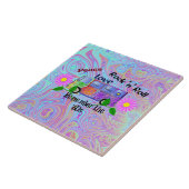 Herinner je de jaren zestig, psychedelische vormge tegeltje (Zijkant)