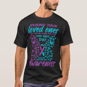 Herinner je geliefden aan zelfmoordpreventie Aware T-shirt