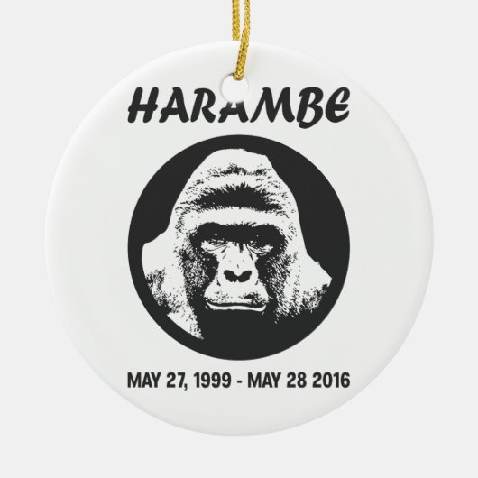 Herinner je Harambe Keramisch Ornament (Voorkant)