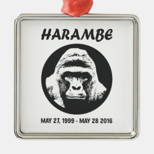 Herinner je Harambe Metalen Ornament