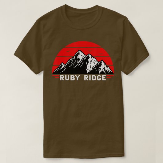 Herinner je Ruby Ridge Idaho Mountain 2 T-shirt (Design voorkant)