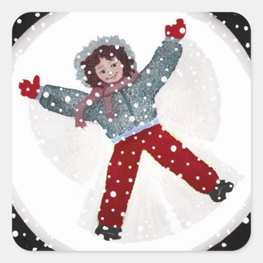 Herinner je vierkante sticker (Voorkant)