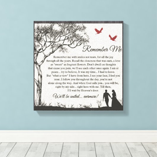 Herinner me canvas afdruk (Insitu (Houten vloer))