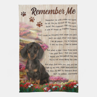 Herinner me Dachshund Theedoek
