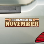 Herinner me in de Bumpersticker van November (Op auto)