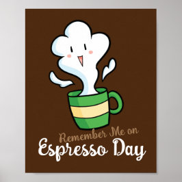 Herinner me op Espresso Dag Poster