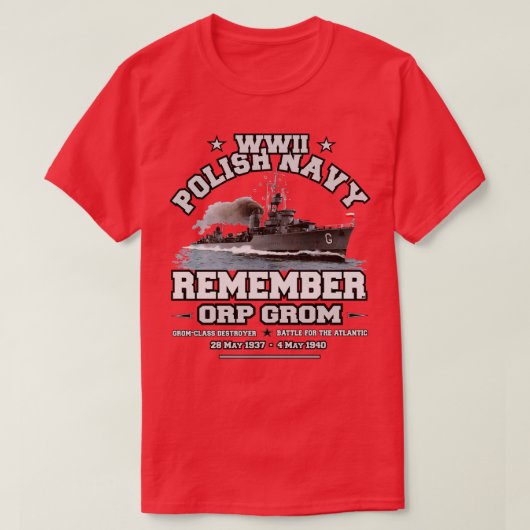 HERINNER ORP GROM Poolse Marine T-shirt (Design voorkant)