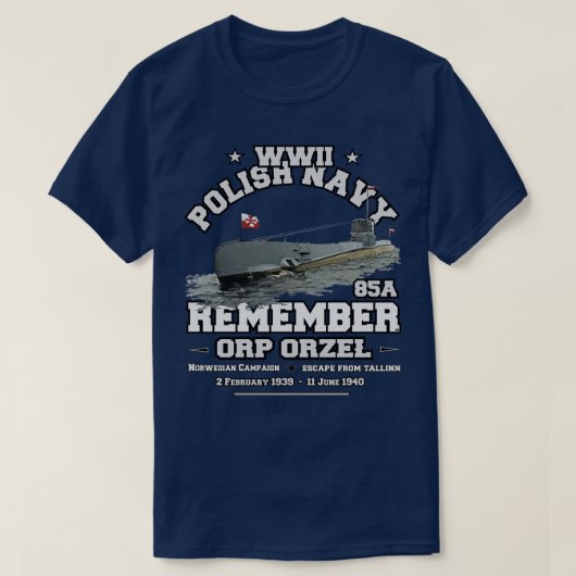 HERINNER ORP ORZEL 85A Poolse marine T-shirt (Design voorkant)