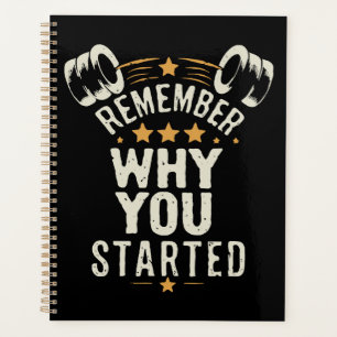 Herinner Waarom Je Begon. Gym Motivatie Planner