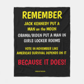 HERINNEREN AAN DE STEMMING FLEECE DEKEN (Voorkant)