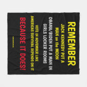 HERINNEREN AAN DE STEMMING FLEECE DEKEN (Voorkant (Horizontaal))