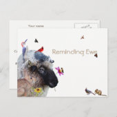 Herinnerend ooi: Herinneringskaarten Aankondigingskaart (Voorkant / Achterkant)