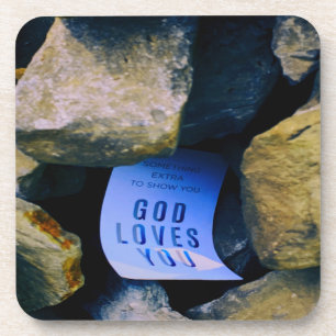 Herinnering aan God's liefde voor jou. Christelijk Bier Onderzetter