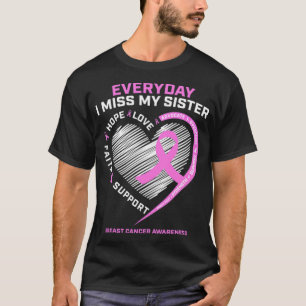 Herinnering aan het zuster Borstkanker basketbal T-shirt