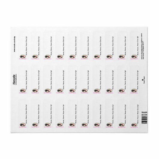 Herinnering aan Lola!! Etiket (Full Sheet)