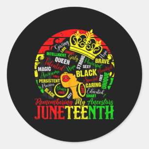 Herinnering aan mijn anker Juneteenth Celebrate Bl Ronde Sticker
