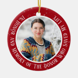 Herinnering aan mijn donortransplantatie Kerstmis Keramisch Ornament