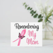 Herinnering aan mijn moeder - Borstkanker bewustzi Briefkaart (Staand voorkant)